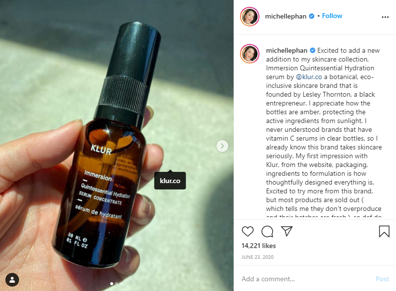 Michelle Phan beauty influencer on Instagram