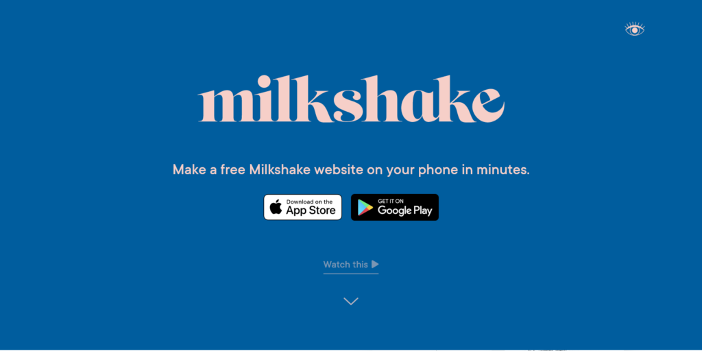 Milkshake App Free Website Builder