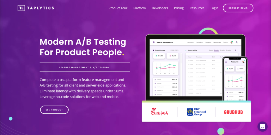 Taplytics The Modern Feature Management and A B Testing Platform