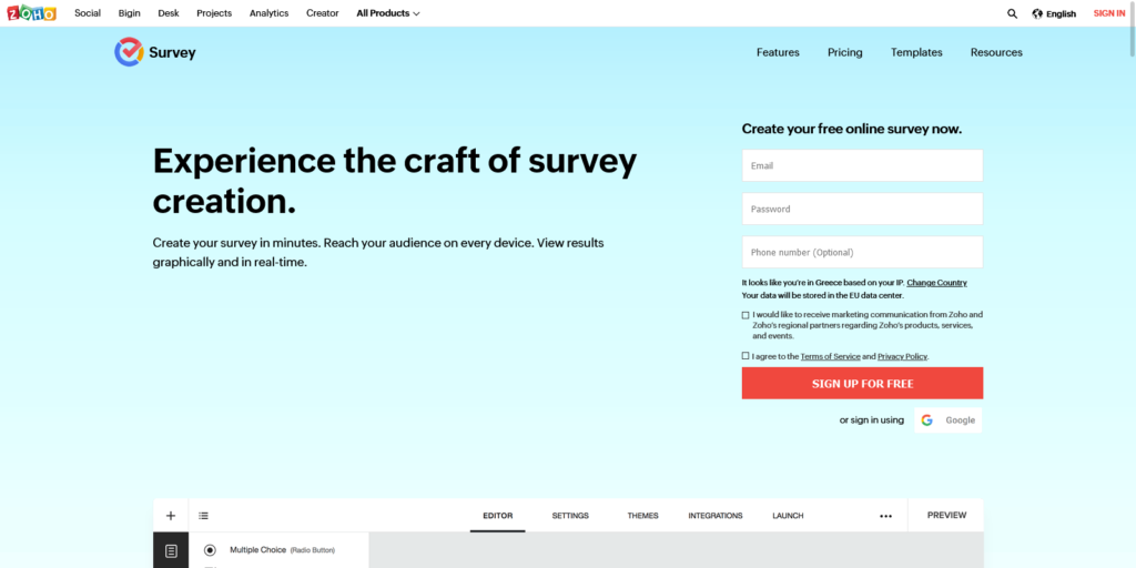 Create online surveys and questionnaires for free Zoho Survey