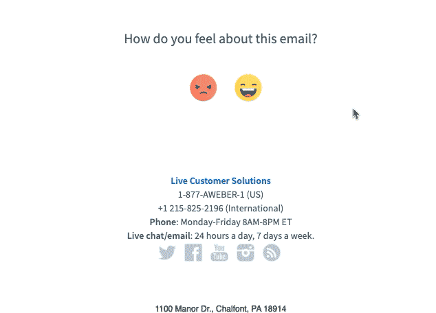 directly embed the sentiment widget in the email