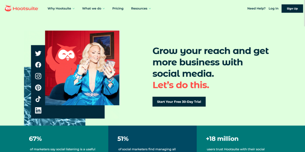 Social Media Marketing Management Dashboard Hootsuite