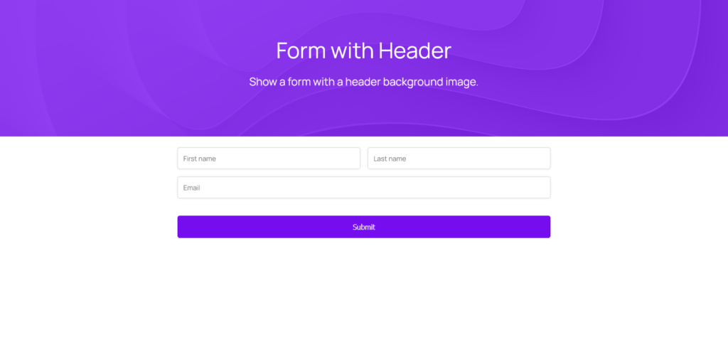 Form with Header